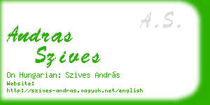 andras szives business card